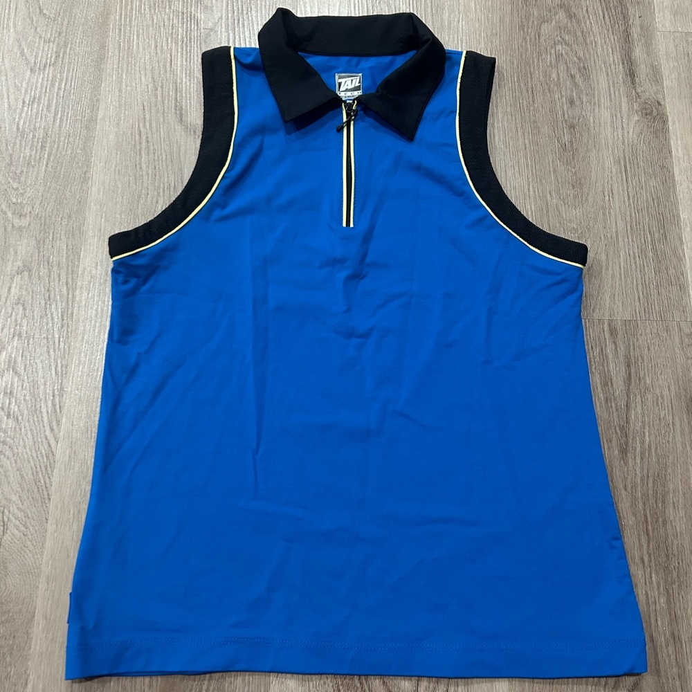 Vintage Blue Tail Tech Golf/Tennis Sleeveless Polo Top